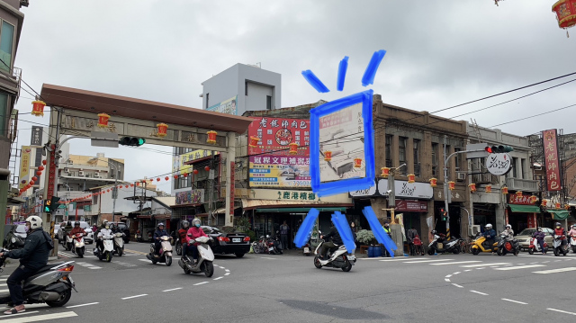 彰化縣鹿港鎮中山路戶外廣告-緊鄰龍山寺、老龍師肉包
